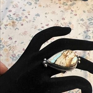 Elegant Scott skeets Navajo sterling Silver and Royston Ribbon turquoise